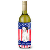 Caroline'S Treasures Bb3109Literk Patriotic Usa White Boxer Cooper Wine Bottle Hugger Cold-Beverage-Koozies, 750 Ml, Multicolo