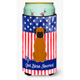 Caroline'S Treasures Bb3110Tbc Patriotic Usa Fawn Boxer Tall Boy Hugger Cold-Beverage-Koozies, Multicolor