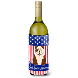Caroline'S Treasures Bb3116Literk English Bulldog Brindle White Wine Bottle Hugger Cold-Beverage-Koozies, 750 Ml, Multicolor