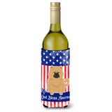 Caroline'S Treasures Bb3139Literk Patriotic Usa Chow Cream Wine Bottle Hugger Cold-Beverage-Koozies, 750 Ml, Multicolor