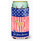 Caroline'S Treasures Usa Patriotic Border Terrier Tall Boy Beverage Insulator Hugger, Multicolor