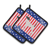 Caroline'S Treasures Usa Patriotic English Pointer Pair Of Pot Holders Bb3295Pthd, 7.5Hx7.5W, Multicolor