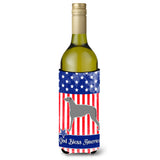 Caroline'S Treasures Usa Patriotic Scottish Deerhound Wine Bottle Beverage Insulator Hugger, 750 Ml, Multicolor