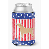 Caroline'S Treasures Usa Patriotic Yellow Labrador Retriever Can Or Bottle Hugger Bb3297Cc, Can Hugger, Multicolor