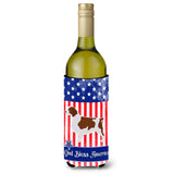 Caroline'S Treasures Usa Patriotic Welsh Springer Spaniel Wine Bottle Beverage Insulator Hugger, 750 Ml, Multicolor