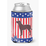 Caroline'S Treasures Ausa Patriotic Merican Water Spaniel Can Or Bottle Hugger Bb3301Cc, Can Hugger, Multicolor