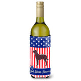 Caroline'S Treasures Ausa Patriotic Mercian Water Spaniel Wine Bottle Beverage Insulator Hugger, 750 Ml, Multicolor