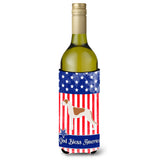Caroline'S Treasures Usa Patriotic Greyhound Wine Bottle Beverage Insulator Hugger, 750 Ml, Multicolor