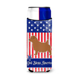 Caroline'S Treasures Usa Patriotic Norfolk Terrier Michelob Ultra Hugger For Slim Cans, Slim Can, Multicolor