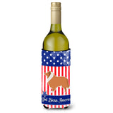 Caroline'S Treasures Usa Patriotic Collie Wine Bottle Beverage Insulator Hugger, 750 Ml, Multicolor