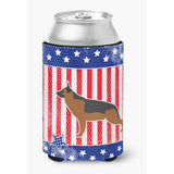 Caroline'S Treasures Usa Patriotic German Shepherd Can Or Bottle Hugger Bb3324Cc, Can Hugger, Multicolor
