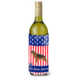 Caroline'S Treasures Usa Patriotic German Shepherd Wine Bottle Beverage Insulator Hugger, 750 Ml, Multicolor