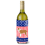 Caroline'S Treasures Usa Patriotic Central Asian Shepherd Dog Wine Bottle Beverage Insulator Hugger, 750 Ml, Multicolor
