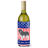Caroline'S Treasures Usa Patriotic Polish Lowland Sheepdog Dog Wine Bottle Beverage Insulator Hugger, 750 Ml, Multicolor