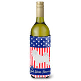 Caroline'S Treasures Usa Patriotic Maltese Wine Bottle Beverage Insulator Hugger, 750 Ml, Multicolor