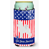 Caroline'S Treasures Usa Patriotic Bichon Fries Beverage Insulator Hugger, Tall Boy, Multicolor
