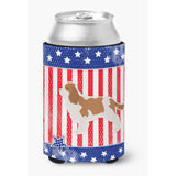 Caroline'S Treasures Usa Patriotic Cavalier King Charles Spaniel Can Or Bottle Hugger Bb3349Cc, Can Hugger, Multicolor