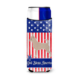 Caroline'S Treasures Usa Patriotic Chihuahua Michelob Ultra Hugger For Slim Cans, Slim Can, Multicolor
