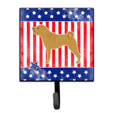 Caroline'S Treasures Usa Patriotic Shar Pei Leash Or Key Holder Bb3352Sh4, Small, Multicolor