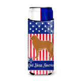 Caroline'S Treasures Usa Patriotic Leonberger Michelob Ultra Hugger For Slim Cans, Slim Can, Multicolor