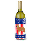 Caroline'S Treasures Usa Patriotic Belgian Shepherd Wine Bottle Beverage Insulator Hugger, 750 Ml, Multicolor