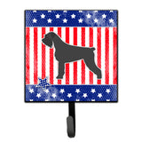 Caroline'S Treasures Usa Patriotic Giant Schnauzer Leash Or Key Holder Bb3373Sh4, Small, Multicolor