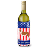 Caroline'S Treasures Usa Patriotic Saint Bernard Wine Bottle Beverage Insulator Hugger, 750 Ml, Multicolor