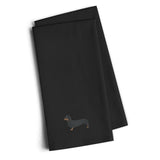 Caroline'S Treasures Bb3382Bktwe Dachshund Black Embroidered Kitchen Towel (Set Of 2), 28 H X 19 W, Multicolor