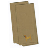 Caroline'S Treasures Bb3384Tntwe Bloodhound Tan Embroidered Kitchen Towel (Set Of 2), 28 X 19, Multicolor