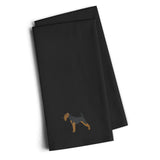 Caroline'S Treasures Bb3385Bktwe Welsh Terrier Black Embroidered Kitchen Towel (Set Of 2), 28 H X 19 W, Multicolor