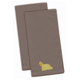 Caroline'S Treasures Bb3386Gytwe Cocker Spaniel Gray Embroidered Kitchen Towel (Set Of 2), 28 X 19, Multicolor