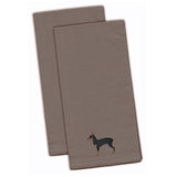 Caroline'S Treasures Bb3387Gytwe Toy Fox Terrier Gray Embroidered Kitchen Towel (Set Of 2), 28 X 19, Multicolor