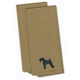 Caroline'S Treasures Bb3392Tntwe Kerry Blue Terrier Tan Embroidered Kitchen Towel (Set Of 2), 28 X 19, Multicolor