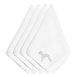 Caroline'S Treasures Bb3394Npke Bedlington Terrier Embroidered Napkins (Set Of 4), 20, Multicolor