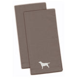 Caroline'S Treasures Bb3397Gytwe Yellow Labrador Retriever Gray Embroidered Kitchen Towel (Set Of 2), 28 X 19, Multico
