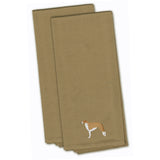 Caroline'S Treasures Bb3399Tntwe Borzoi Russian Greyhound Tan Embroidered Kitchen Towel (Set Of 2), 28 X 19, Multicolo