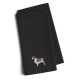 Caroline'S Treasures Bb3400Bktwe Welsh Springer Spaniel Black Embroidered Kitchen Towel (Set Of 2), 28 H X 19 W, Multi