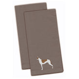 Caroline'S Treasures Bb3405Gytwe Greyhound Gray Embroidered Kitchen Towel (Set Of 2), 28 X 19, Multicolor