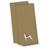 Caroline'S Treasures Bb3405Tntwe Greyhound Tan Embroidered Kitchen Towel (Set Of 2), 28 X 19, Multicolor