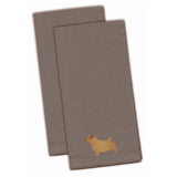 Caroline'S Treasures Bb3409Gytwe Norfolk Terrier Gray Embroidered Kitchen Towel (Set Of 2), 28 X 19, Multicolor