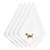 Caroline'S Treasures Bb3410Npke Beagle Embroidered Napkins (Set Of 4), 20, Multicolor