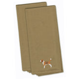 Caroline'S Treasures Bb3410Tntwe Beagle Tan Embroidered Kitchen Towel (Set Of 2), 28 X 19, Multicolor
