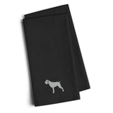 Caroline'S Treasures Bb3411Bktwe German Wirehaired Pointer Black Embroidered Kitchen Towel (Set Of 2), 28 H X 19 W, Mu