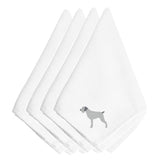 Caroline'S Treasures Bb3411Npke German Wirehaired Pointer Embroidered Napkins (Set Of 4), 20, Multicolor