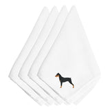 Caroline'S Treasures Bb3413Npke German Pinscher Embroidered Napkins (Set Of 4), 20, Multicolor