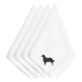 Caroline'S Treasures Bb3419Npke Bernese Mountain Dog Embroidered Napkins (Set Of 4), 20, Multicolor