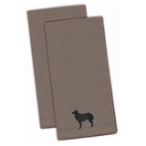 Caroline'S Treasures Bb3421Gytwe Croatian Sheepdog Gray Embroidered Kitchen Towel (Set Of 2), 28 X 19, Multicolor