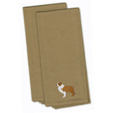 Caroline'S Treasures Bb3422Tntwe Red Border Collie Tan Embroidered Kitchen Towel (Set Of 2), 28 X 19, Multicolor