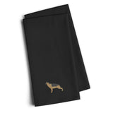 Caroline'S Treasures Bb3424Bktwe German Shepherd Black Embroidered Kitchen Towel (Set Of 2), 28 H X 19 W, Multicolor