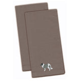 Caroline'S Treasures Bb3425Gytwe Caucasian Shepherd Dog Gray Embroidered Kitchen Towel (Set Of 2), 28 X 19, Multicolor